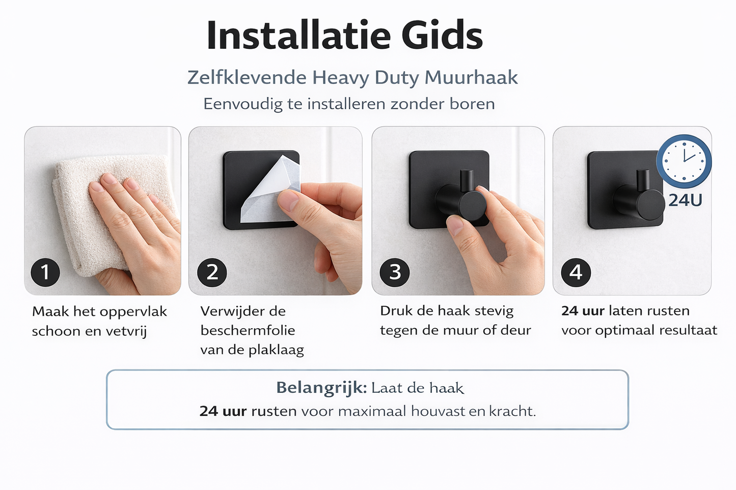 Zelfklevende haakjes