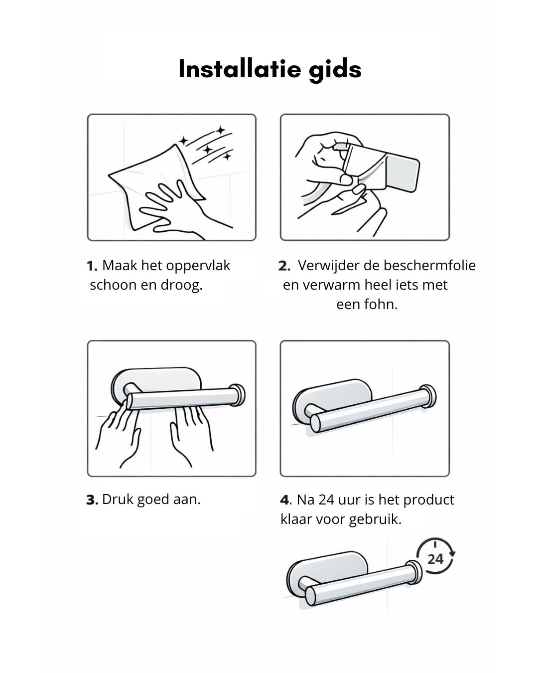 Zelfklevende WC Rolhouder