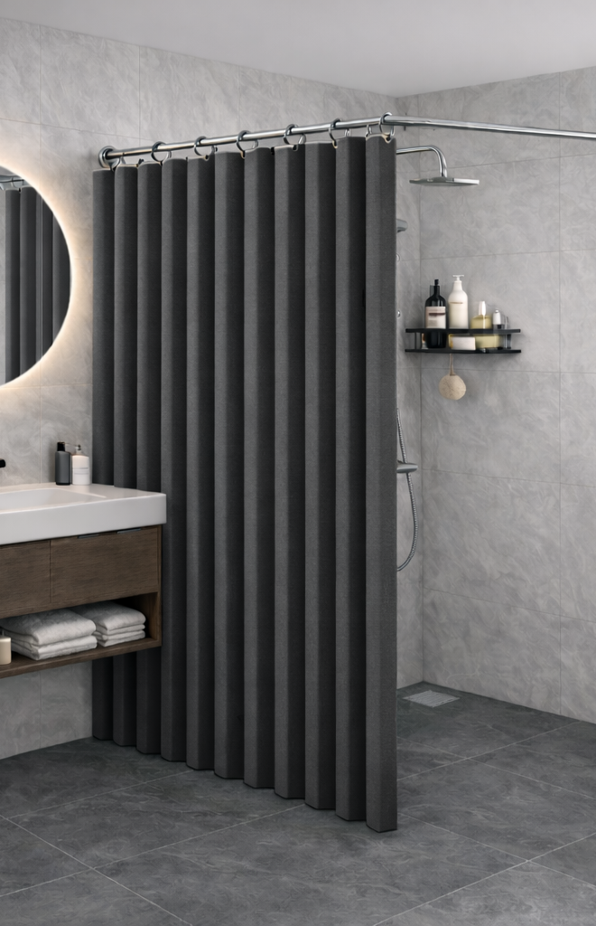 Vouwbaar douchegordijn